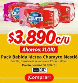 Unimarc Pack bebida láctea chamyto nestlé oferta