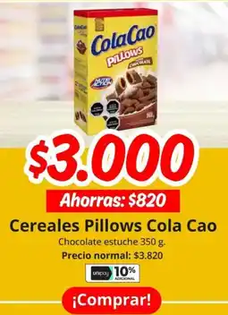 Unimarc Cereales pillows cola cao oferta