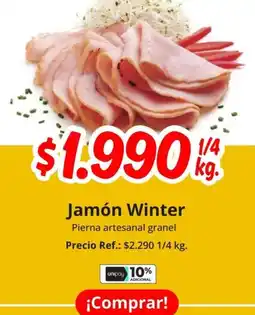 Unimarc Jamón winter pierna artesanal granel oferta