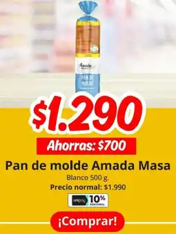 Unimarc Pan de molde amada masa blanco oferta