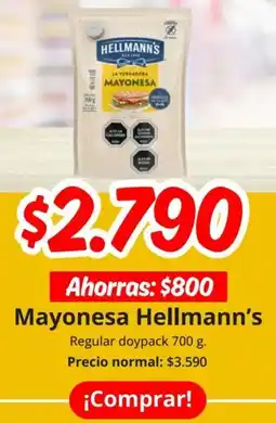 Unimarc Hellmann's mayonesa regular doypack oferta