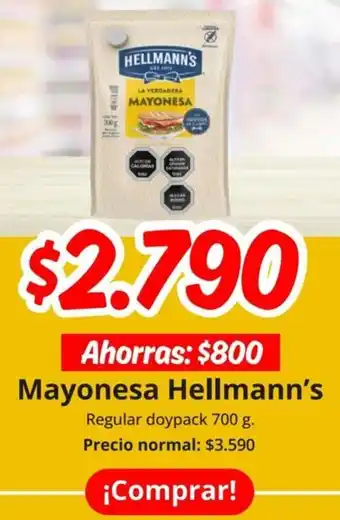 Unimarc Hellmann's mayonesa regular doypack oferta