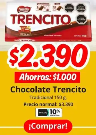 Unimarc Chocolate trencito tradicional oferta