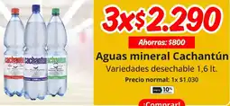 Unimarc Aguas mineral cachantún variedades desechable oferta