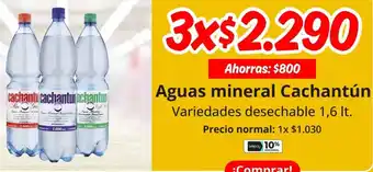 Unimarc Aguas mineral cachantún variedades desechable oferta