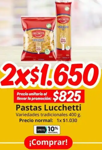 Unimarc Pastas lucchetti oferta
