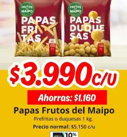 Unimarc Papas frutos del maipo prefritas o duquesas oferta