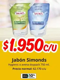 Unimarc Simonds jabón oferta