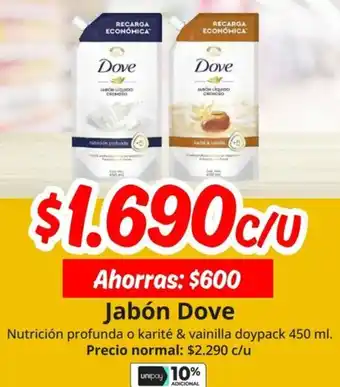 Unimarc Dove jabón oferta