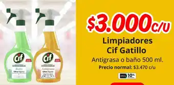 Unimarc Cif gatillo limpiadores oferta