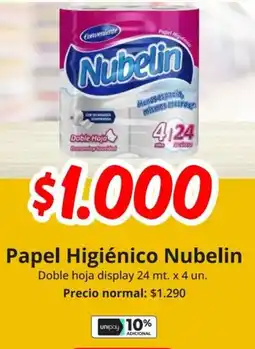 Unimarc Nubelin papel higiénico oferta