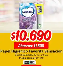 Unimarc Favorita sensación papel higiénico oferta