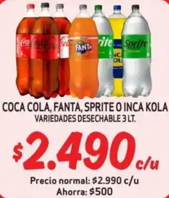 Mayorista 10 Coca cola, fanta, sprite o inca kola variedades desechable oferta