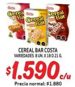 Mayorista 10 Cereal bar costa variedades oferta