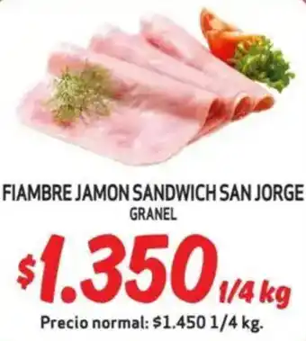 Mayorista 10 Fiambre jamon sandwich san jorge granel oferta