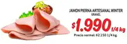 Mayorista 10 Jamon pierna artesanal winter granel oferta