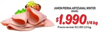 Mayorista 10 Jamon pierna artesanal winter granel oferta