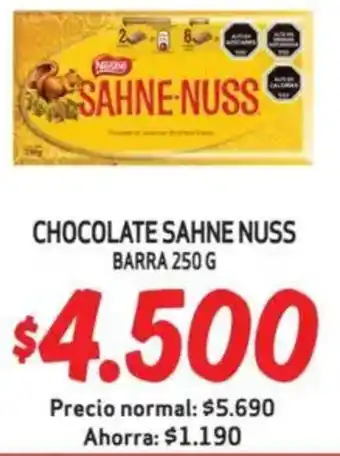 Mayorista 10 Chocolate sahne nuss barra oferta