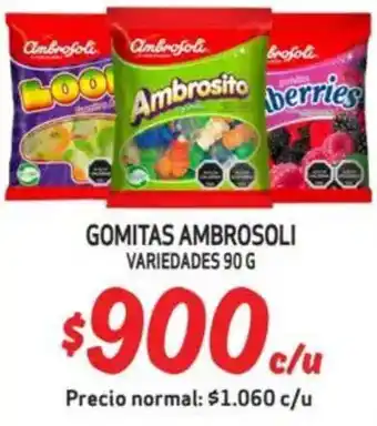 Mayorista 10 Gomitas ambrosoli variedades oferta