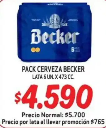 Mayorista 10 Becker pack cerveza lata oferta