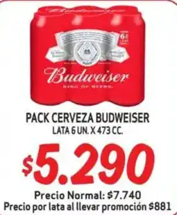 Mayorista 10 Budweiser pack cerveza oferta