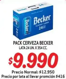 Mayorista 10 Becker pack cerveza oferta