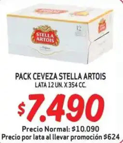 Mayorista 10 Pack ceveza stella artois oferta