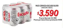 Mayorista 10 Escudo silver pack cerveza oferta