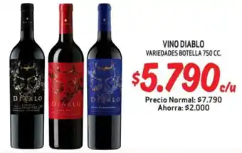 Mayorista 10 Vino diablo variedades botella oferta