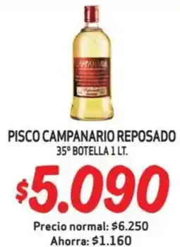 Mayorista 10 Pisco campanario reposado 35° botella oferta