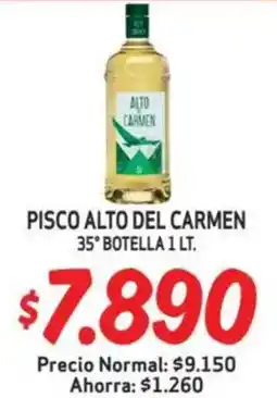 Mayorista 10 Pisco alto del carmen 35° botella oferta