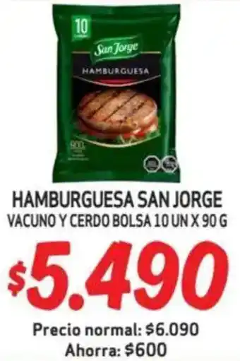 Mayorista 10 San jorge hamburguesa vacuno y cerdo bolsa oferta