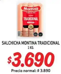 Mayorista 10 Montina tradicional salchicha oferta