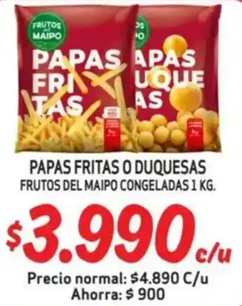 Mayorista 10 Papas fritas o duquesas frutos del maipo congeladas oferta