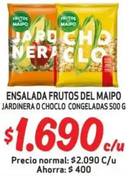 Mayorista 10 Frutos del maipo ensalada jardinera o choclo congeladas oferta