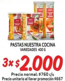 Mayorista 10 Pastas nuestra cocina variedades oferta