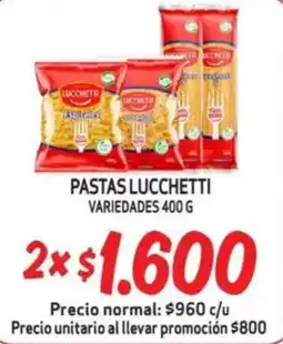 Mayorista 10 Lucchetti pastas variedades oferta