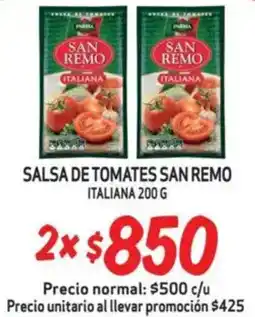 Mayorista 10 San remo salsa de tomates italiana oferta