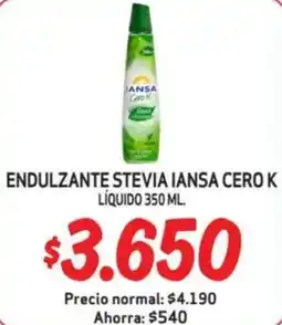 Mayorista 10 Endulzante stevia iansa cero k líquido oferta