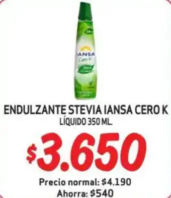 Mayorista 10 Endulzante stevia iansa cero k líquido oferta