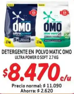 Mayorista 10 Omo detergente en polvo matic ultra power o soft oferta