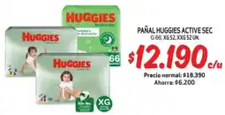 Mayorista 10 Huggies pañal active sec oferta