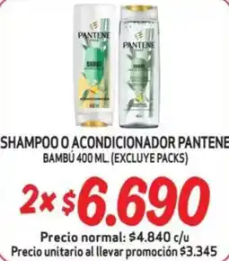 Mayorista 10 Pantene shampoo o acondicionador bambú oferta