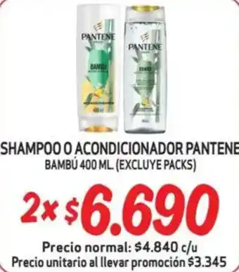 Mayorista 10 Pantene shampoo o acondicionador bambú oferta