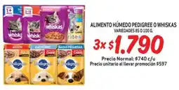 Mayorista 10 Pedigree o whiskas alimento húmedo oferta