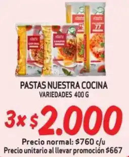 Mayorista 10 Pastas nuestra cocina variedades oferta