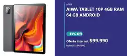 Casa Royal Aiwa tablet 10p oferta