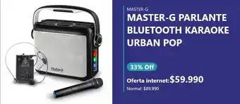 Casa Royal Master-g parlante bluetooth karaoke urban pop oferta