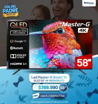 Comercial Socoepa Led master-g smart tv 58" oferta