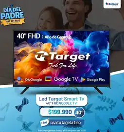 Comercial Socoepa Led target smart tv 40" fhd google tv oferta